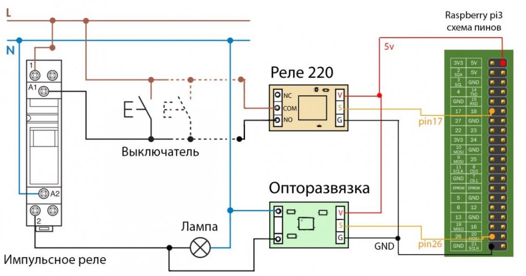 Умное реле схема