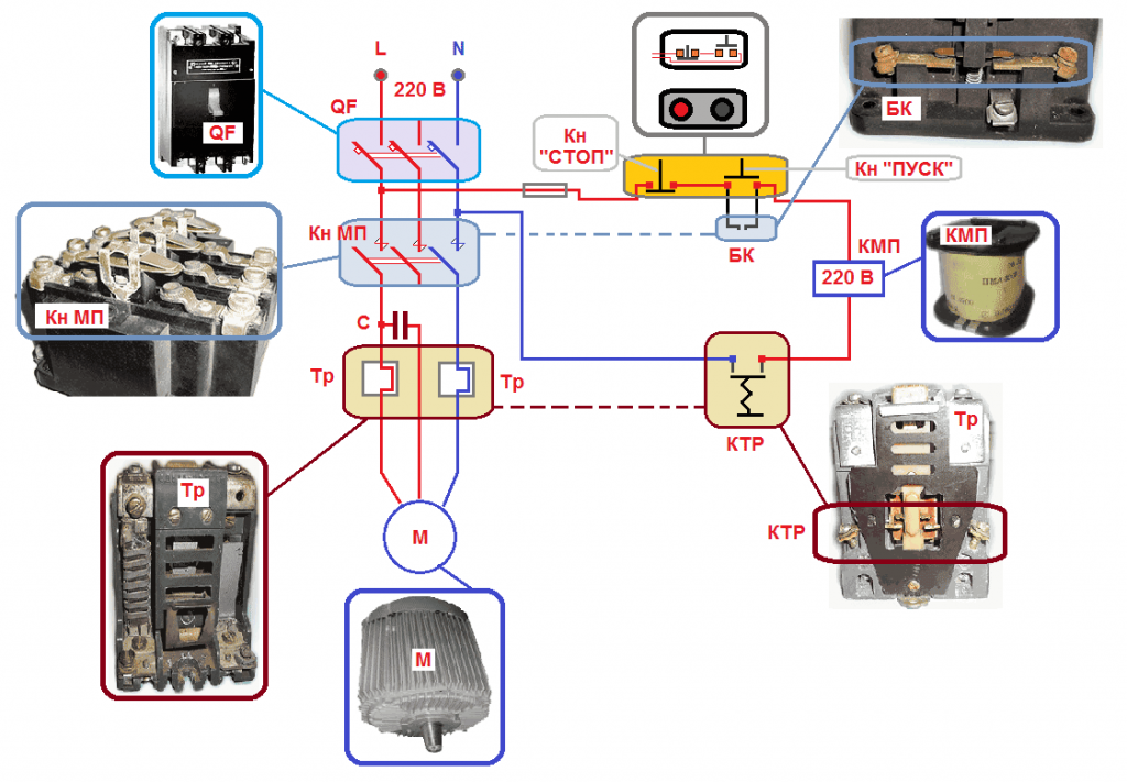 Мастер выключатель схема подключения через контактор - СПКБ Оптик