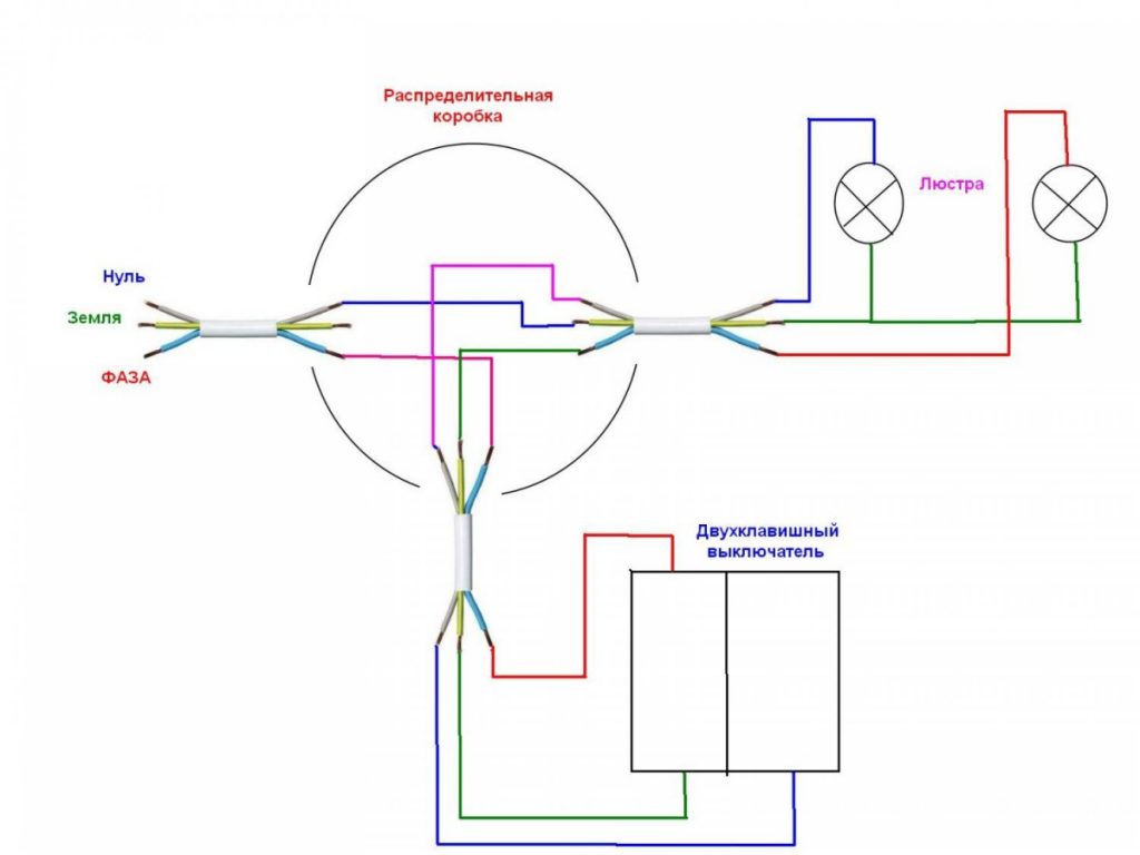 Подключить два выключателя к одной лампочке схема