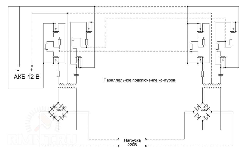 Преобразователь 12 на 220 своими руками схема