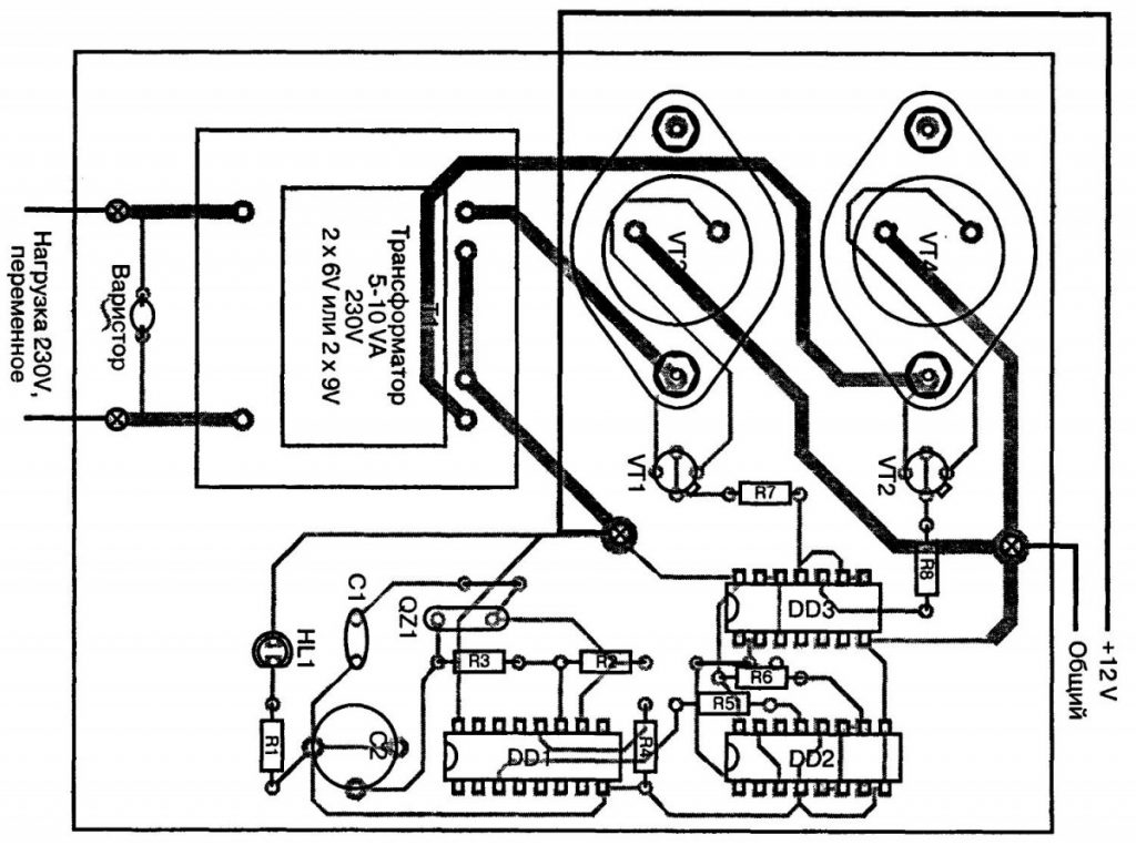 Преобразователь 12в на 220в своими руками схема