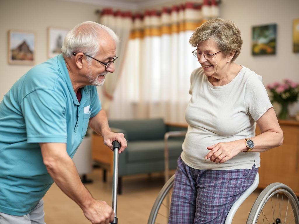 Rehabilitation after a hip fracture in a care homeфото