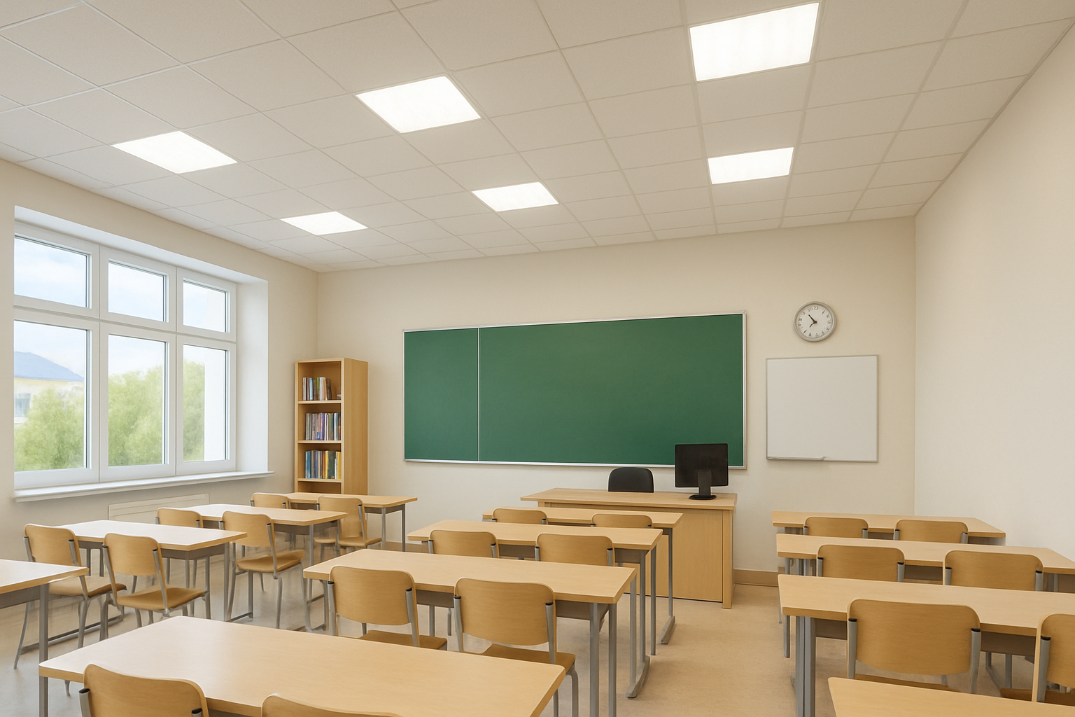 Освещение школ, колледжей, ВУЗов: нормы СанПиН, безопасность и комфорт